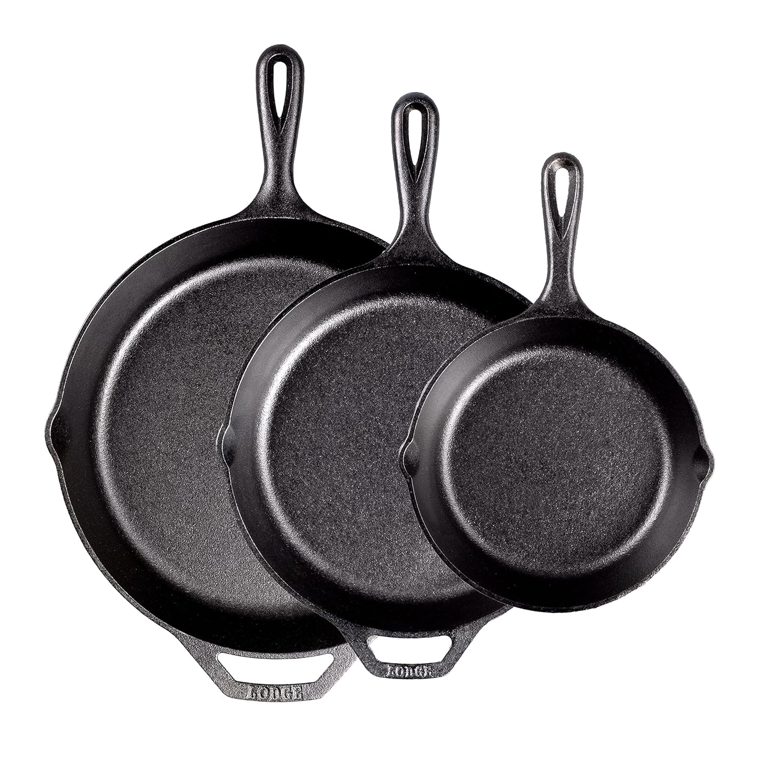 Lodge pre-seasoned cast iron skillet set