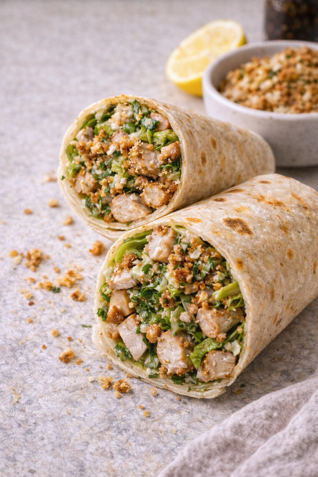 Chicken Caesar wraps